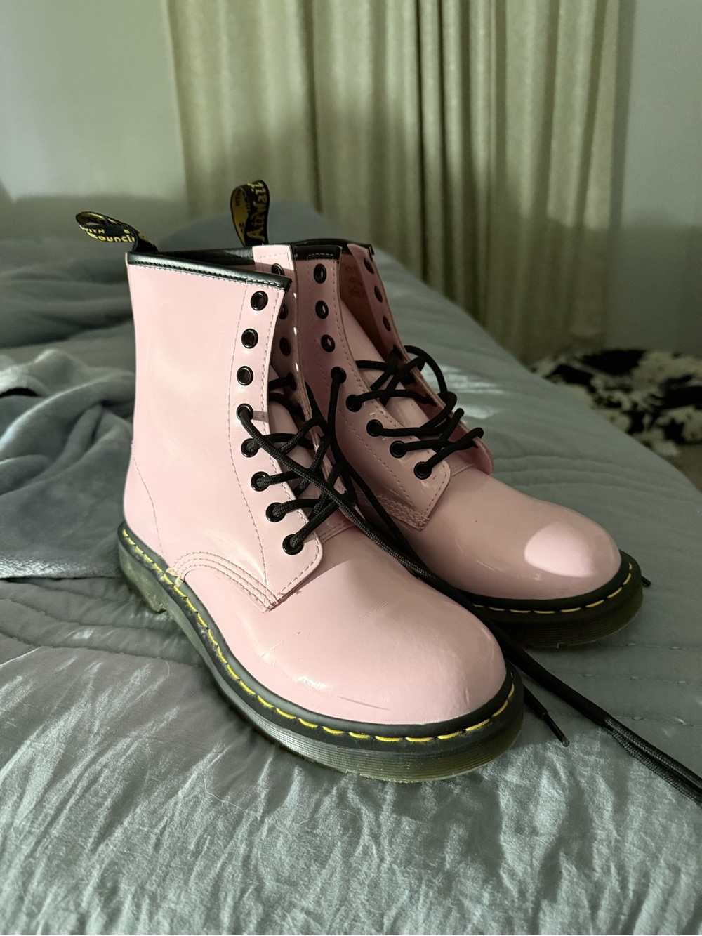 Dr. Martens Pink Patent 8-Eye Lace-Up Boot - Picture 3 of 5